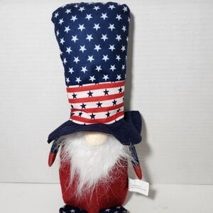 Patriotic Gnome Figurine with Star Hat